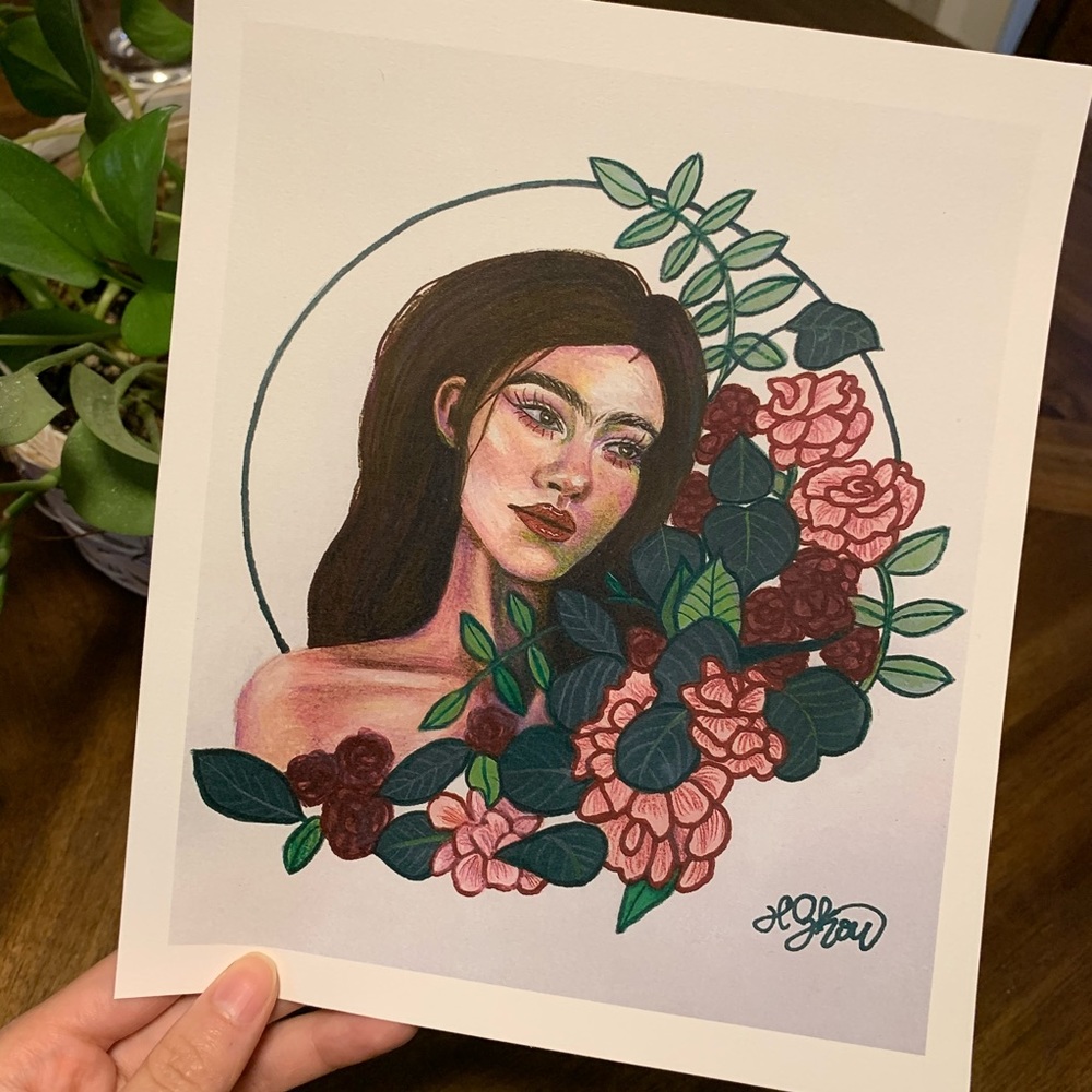 a print of my original drawing “Growing Pains”